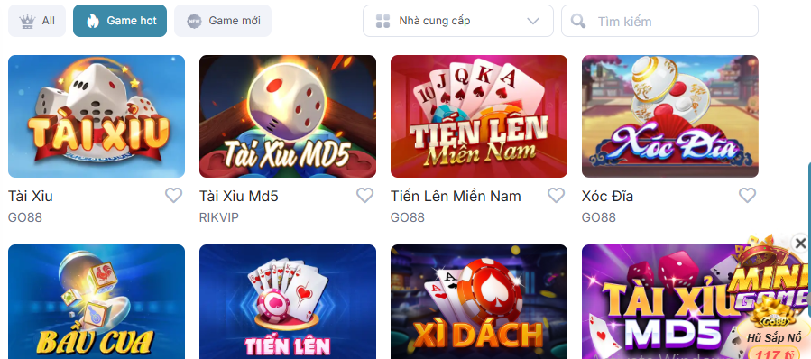 Sản phẩm đa dạng cho người chơi nhiều trải nghiệm